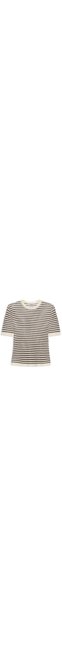Blusa Feminina em Tricot Listrada - Marrom