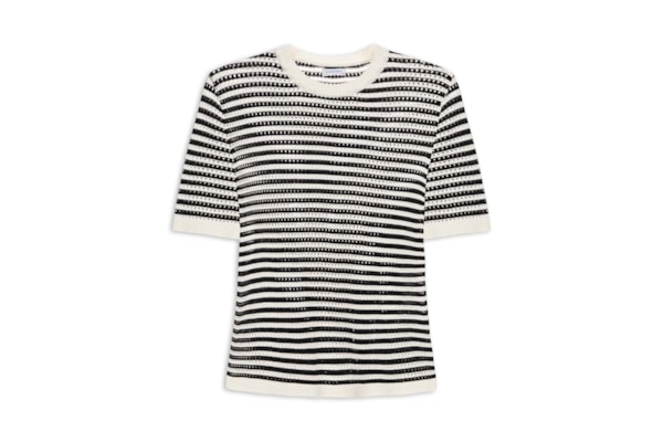 Blusa Feminina em Tricot Listrada - Preto