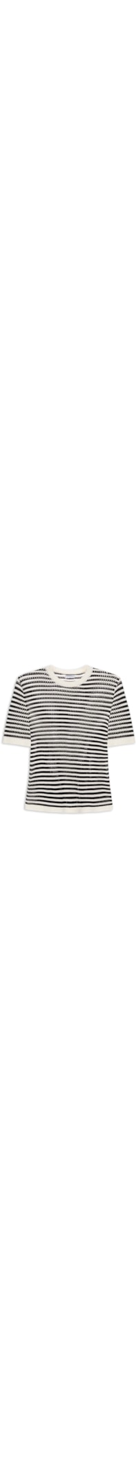 Blusa Feminina em Tricot Listrada - Preto