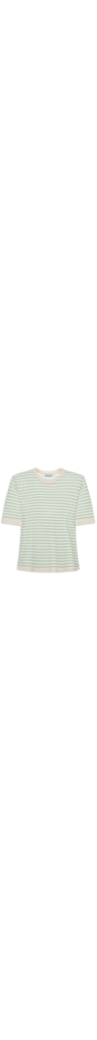 Blusa Feminina em Tricot Listrada - Verde