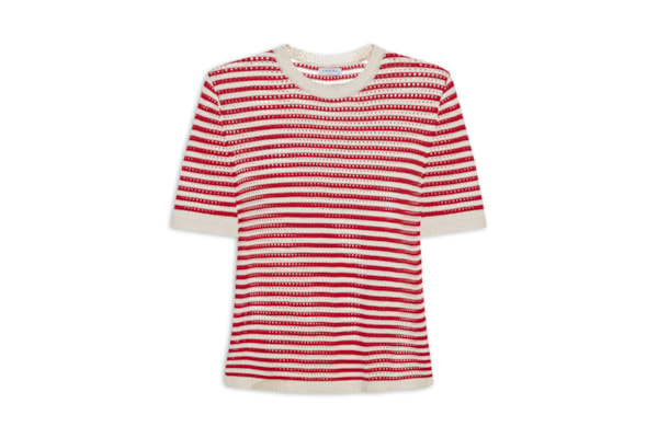 Blusa Feminina em Tricot Listrada - Vermelho