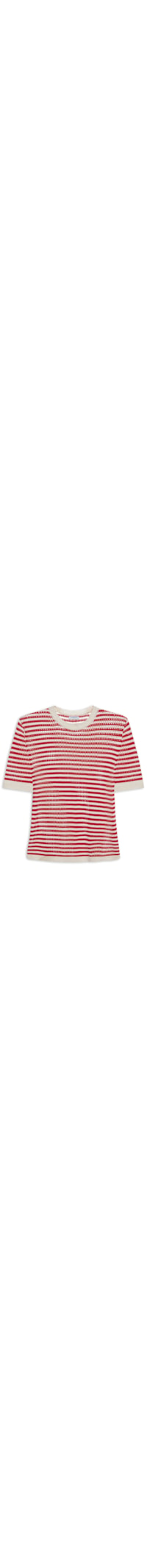 Blusa Feminina em Tricot Listrada - Vermelho
