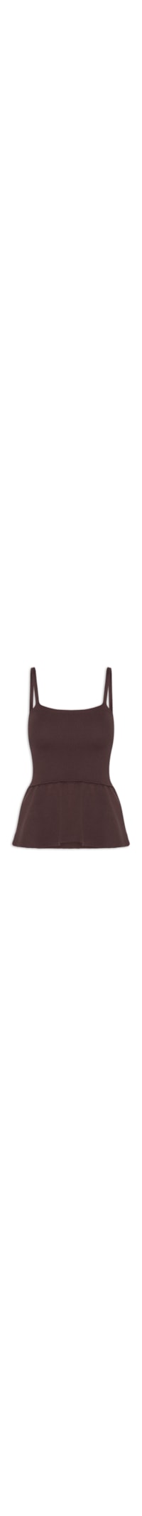 Blusa Feminina Em Tricot - Marrom