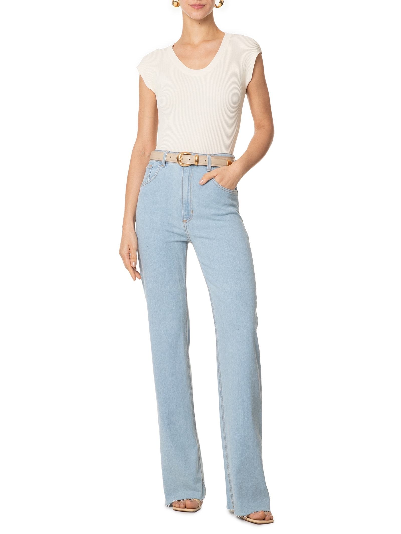 Blusa Feminina Em Tricot Off White  '2Essential