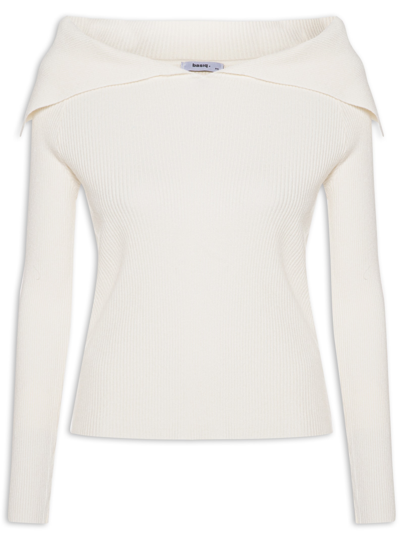 Blusa Feminina  em Tricot Ombro a Ombro – Off White Basiq
