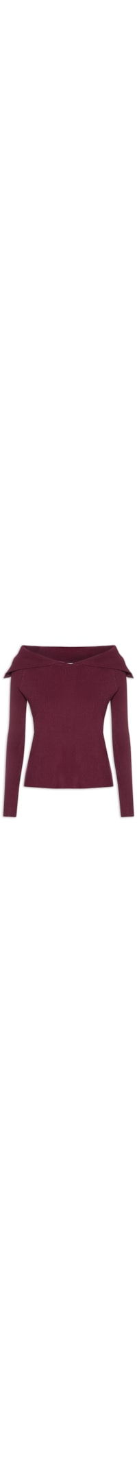 Blusa Feminina em Tricot Ombro a Ombro – Vermelho