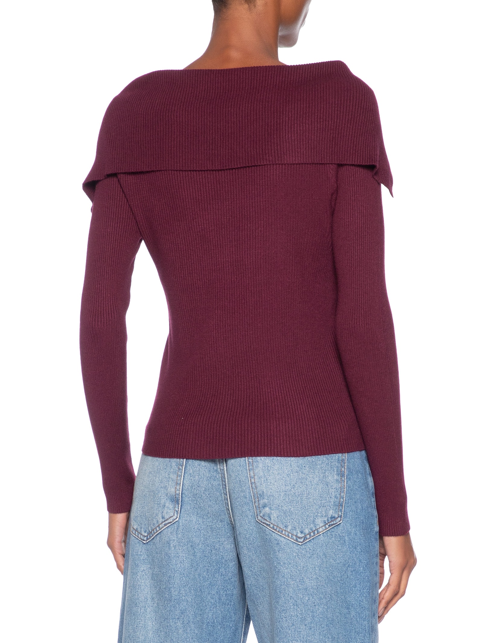 Blusa Feminina  em Tricot Ombro a Ombro – Vermelho Basiq