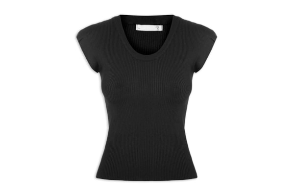 Blusa Feminina Em Tricot - Preto