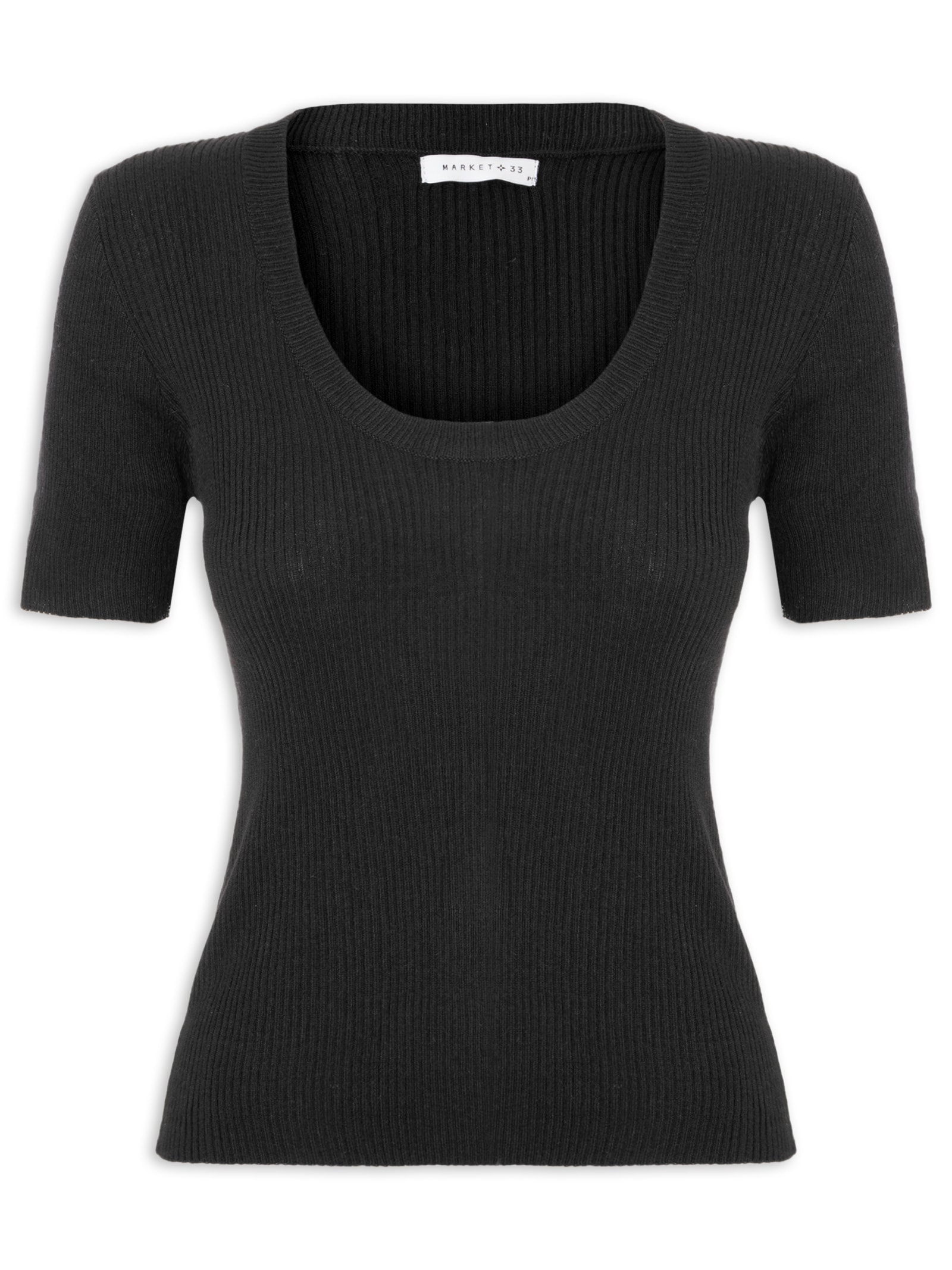 Blusa Feminina Em Tricot Preto Market 33