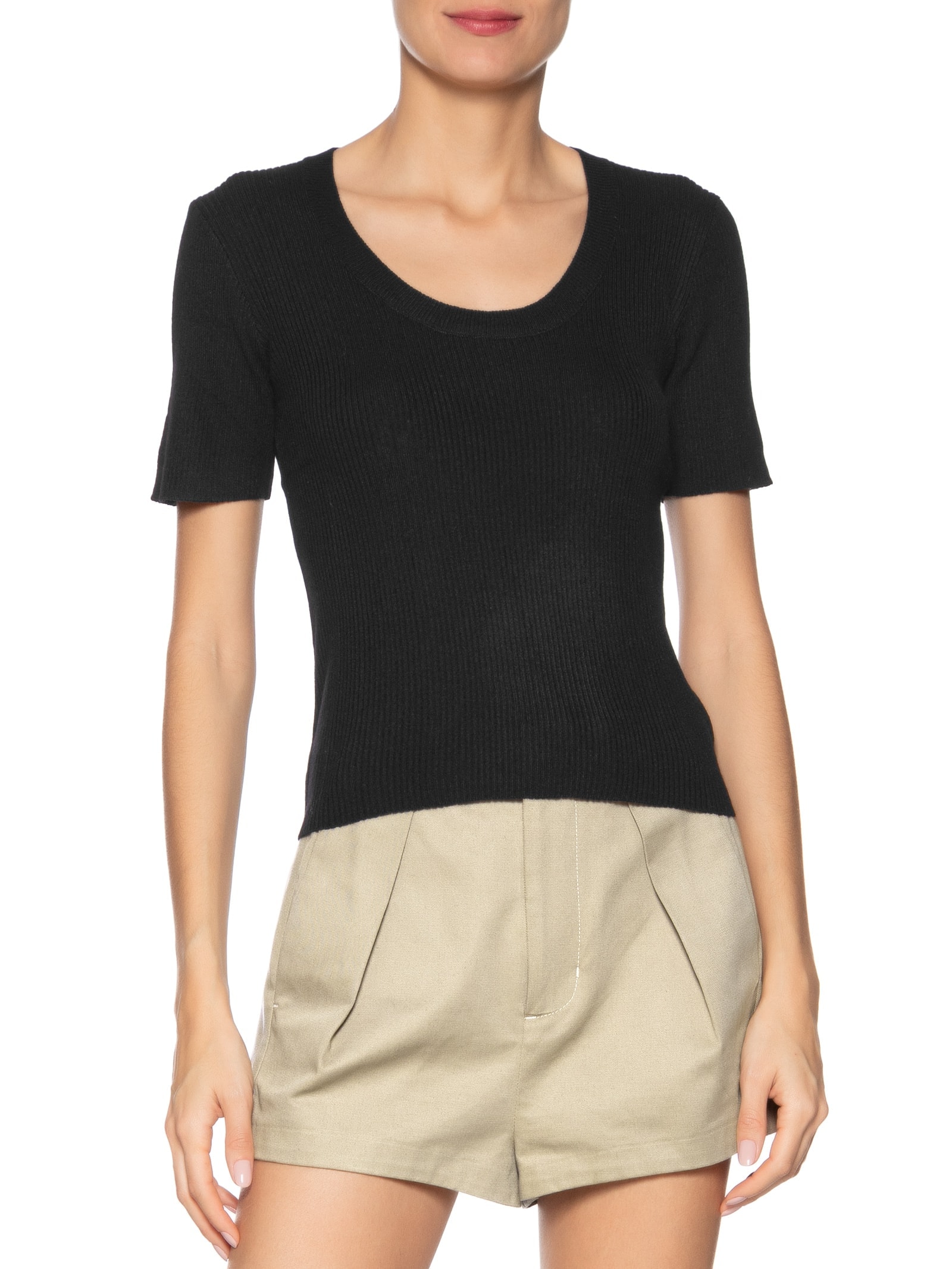 Blusa Feminina Em Tricot Preto Market 33