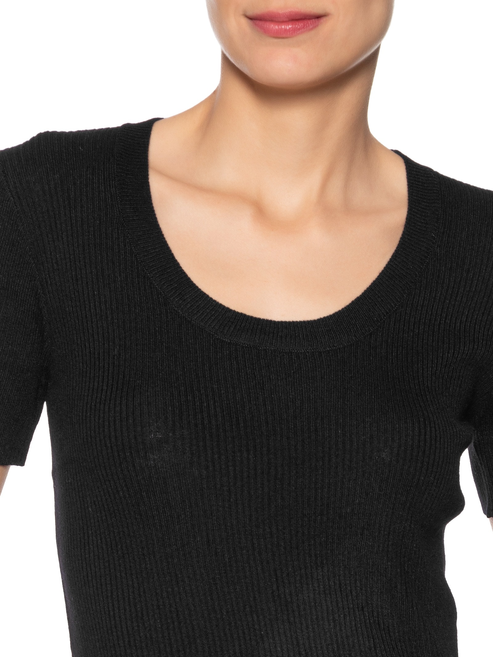 Blusa Feminina Em Tricot Preto Market 33