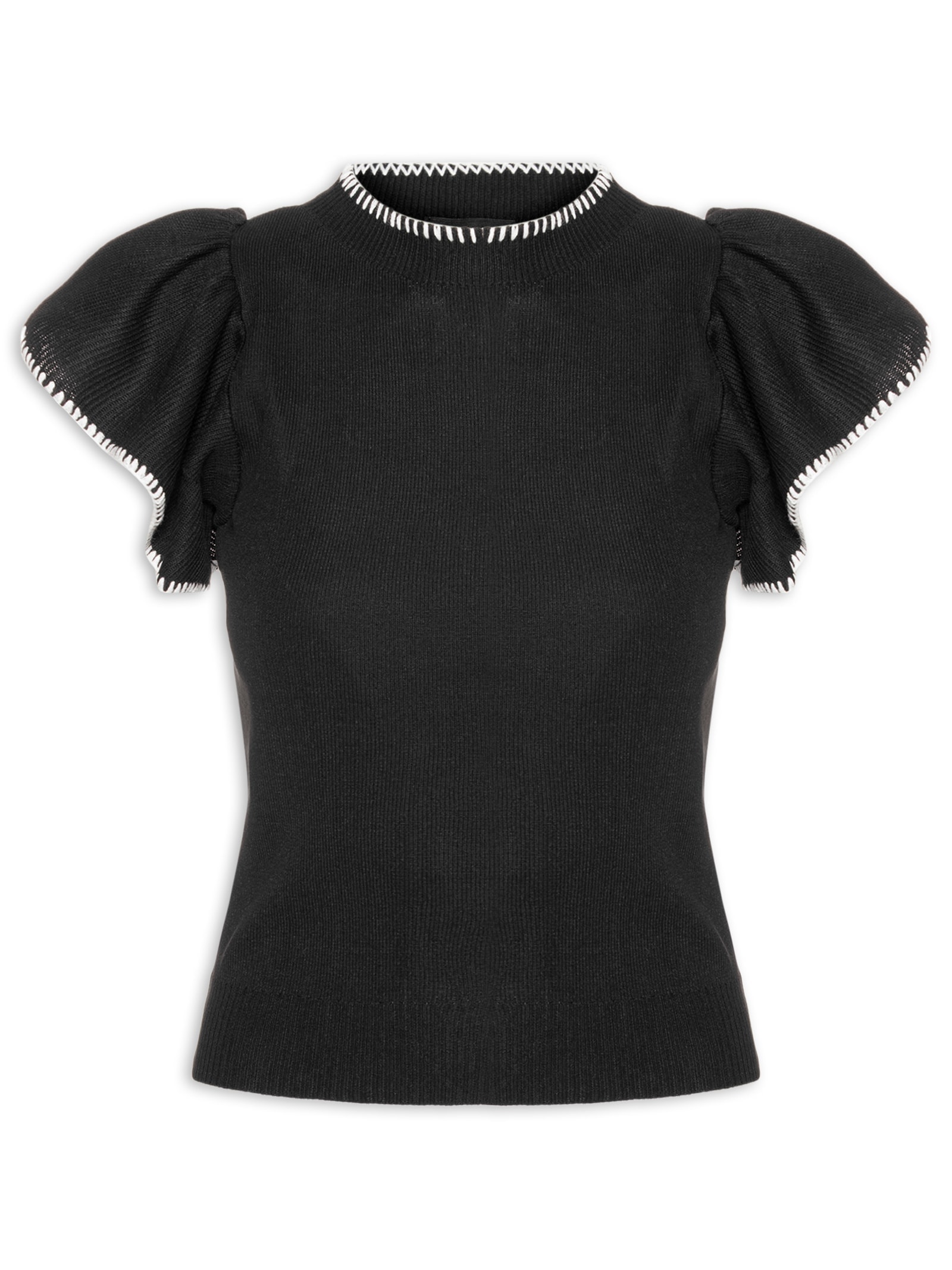 Blusa Feminina em Tricot Preto Market 33
