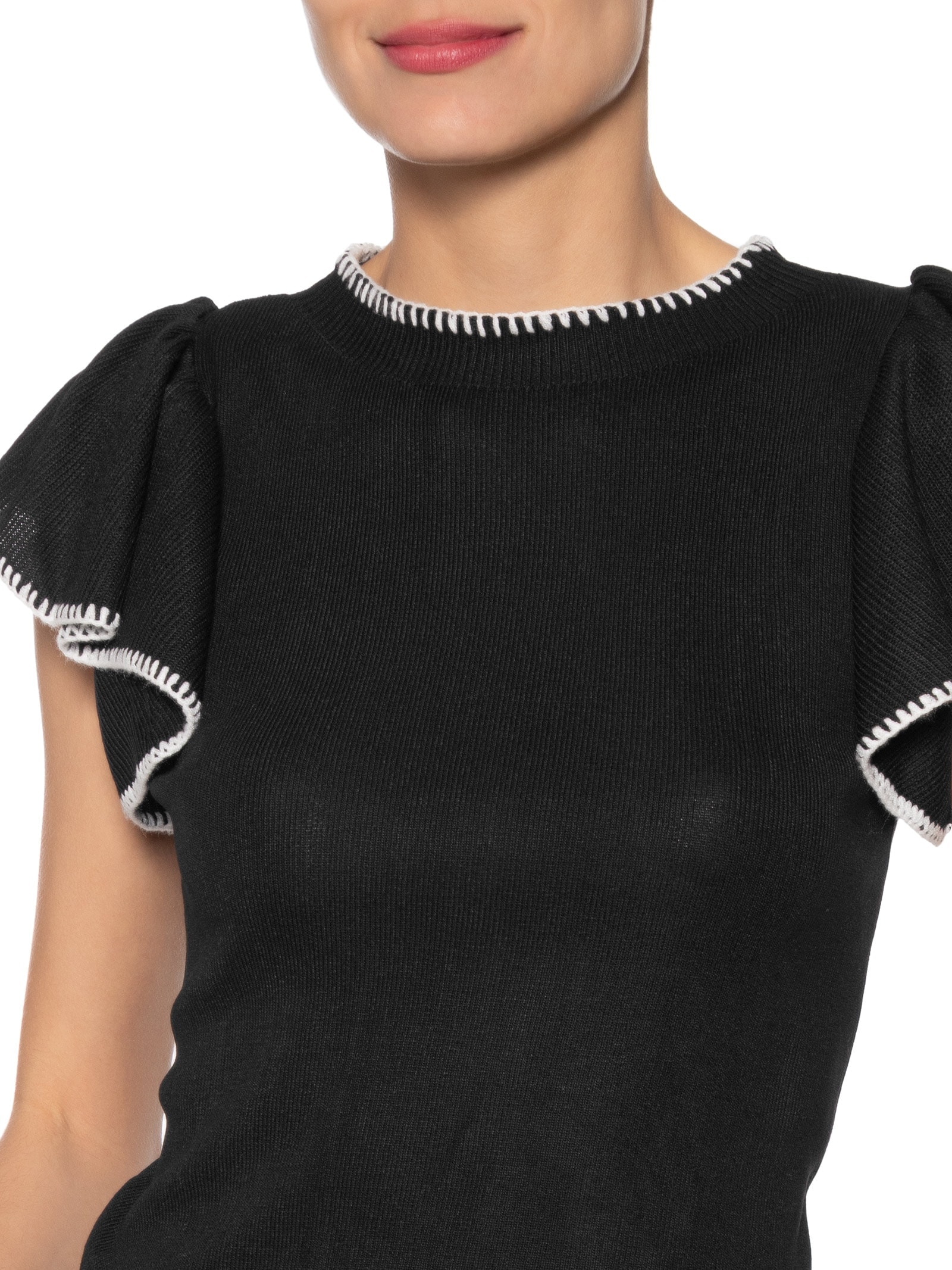 Blusa Feminina em Tricot Preto Market 33