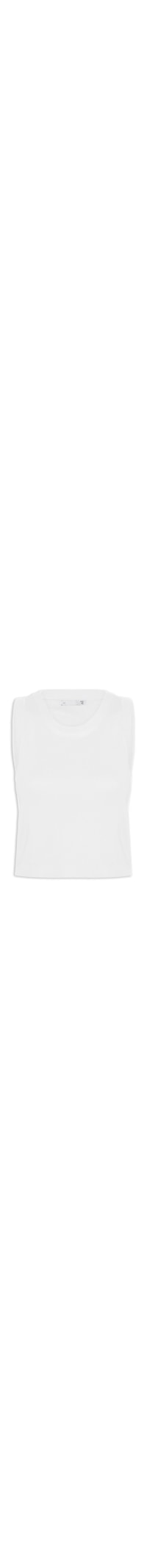 Blusa Feminina Em Tricot Sem Manga - Branco