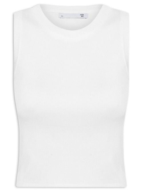 Blusa Feminina Em Tricot Sem Manga – Off White