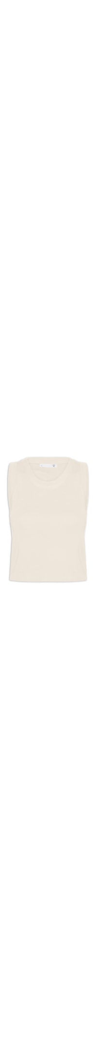 Blusa Feminina Em Tricot Sem Manga - Off White