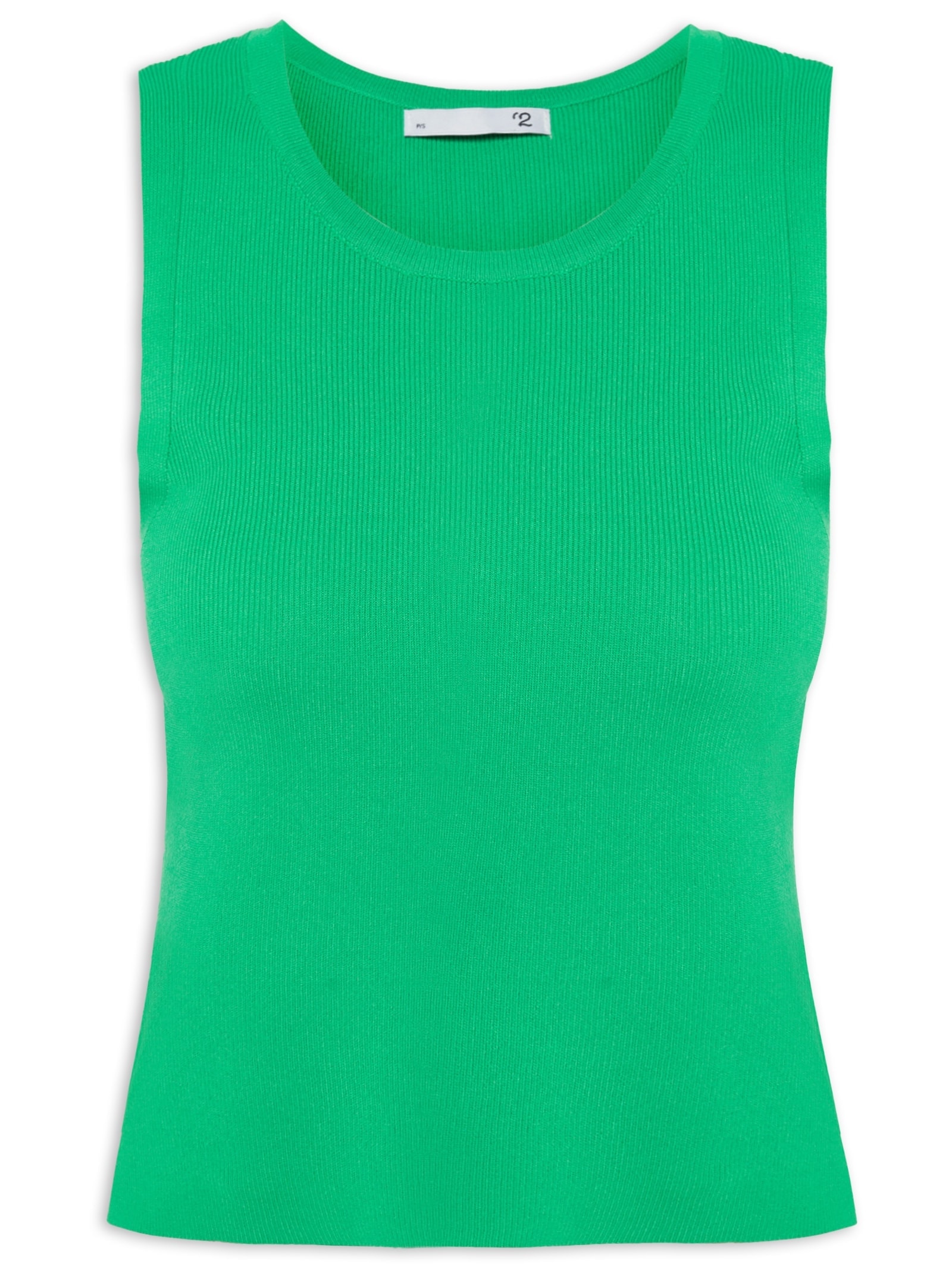 Blusa Feminina Em Tricot Sem Manga Verde '2Essential