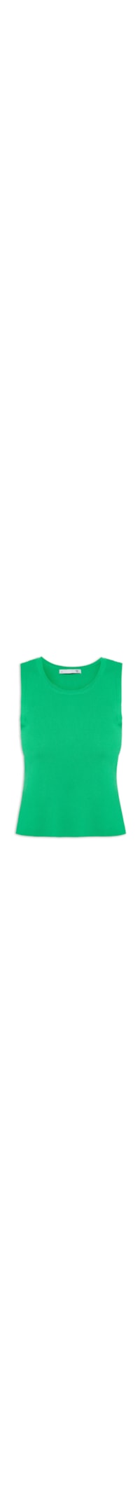 Blusa Feminina Em Tricot Sem Manga - Verde