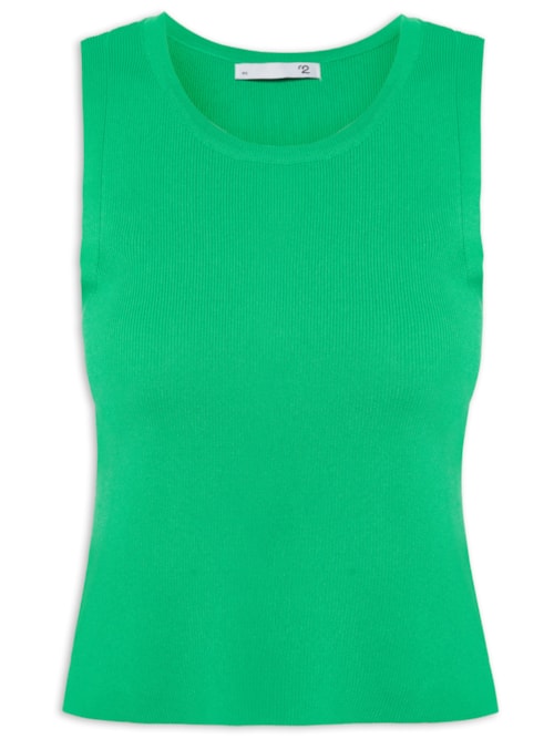Blusa Feminina Em Tricot Sem Manga – Verde