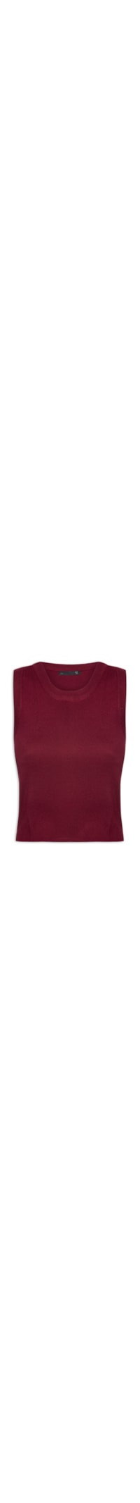 Blusa Feminina Em Tricot Sem Manga - Vinho