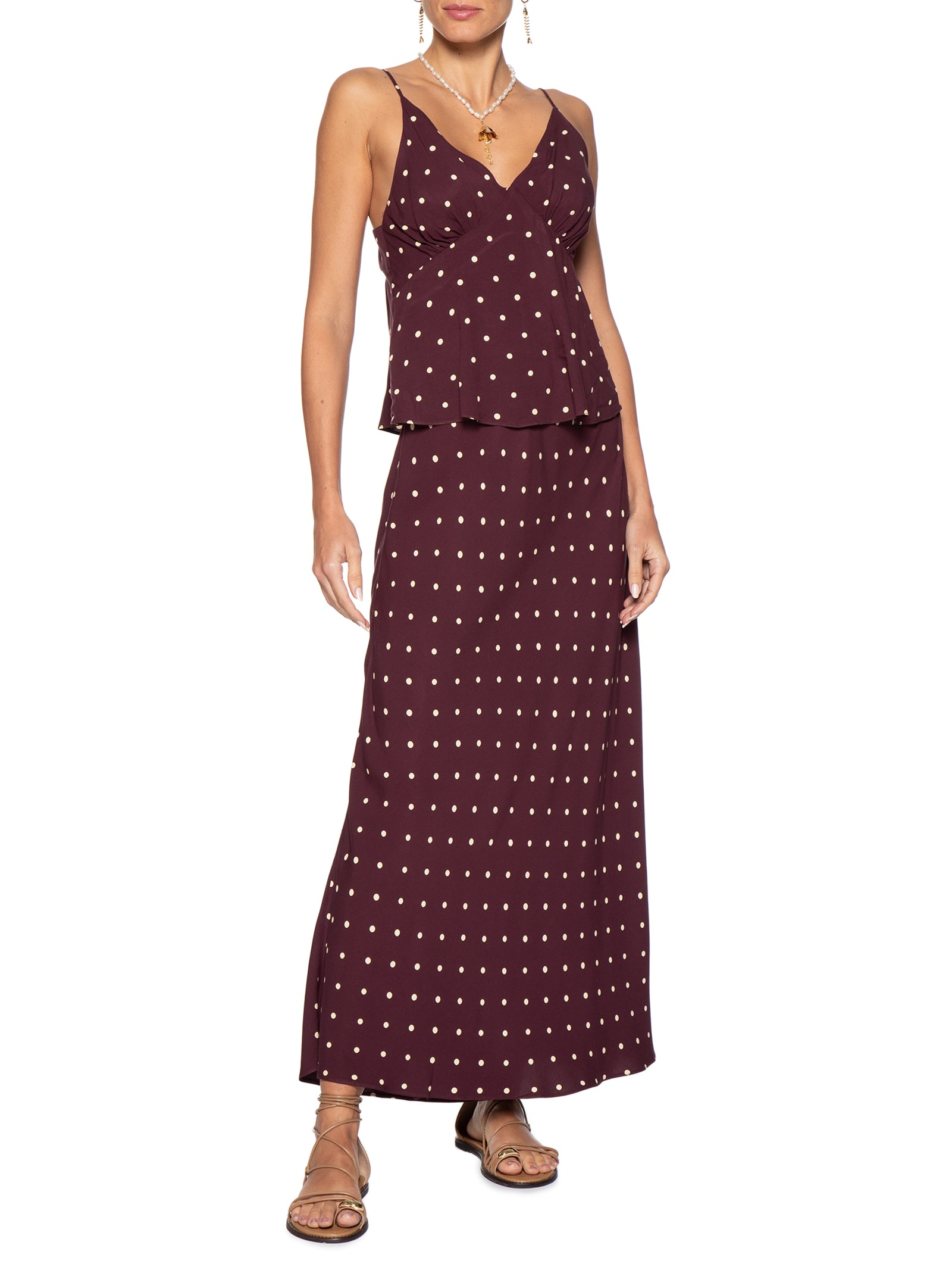 Blusa Feminina Encharpe Est Noturna Marrom Dress To