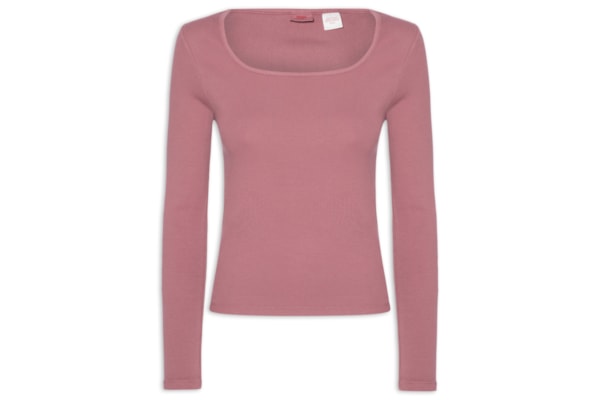 Blusa Feminina Essential Sqrd Neck Long Sleeve - Vermelho