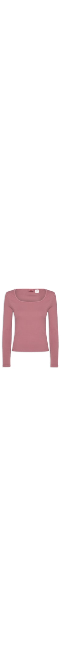 Blusa Feminina Essential Sqrd Neck Long Sleeve - Vermelho