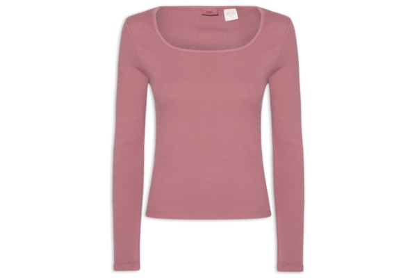 Blusa Feminina Essential Sqrd Neck Long Sleeve - Vermelho