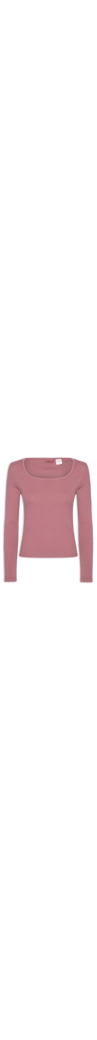 Blusa Feminina Essential Sqrd Neck Long Sleeve - Vermelho
