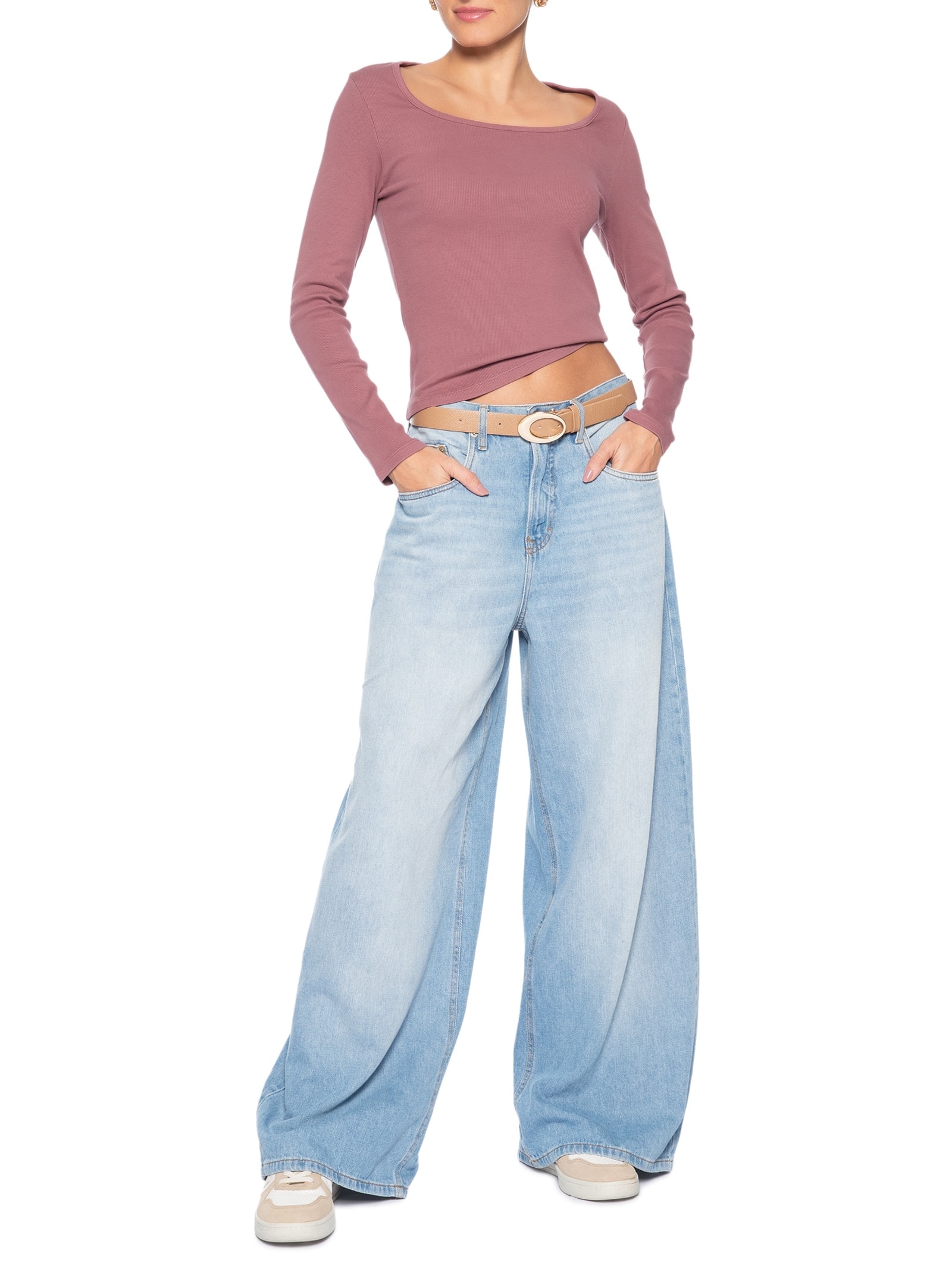 Blusa Feminina Essential Sqrd Neck Long Sleeve Vermelho Levi's