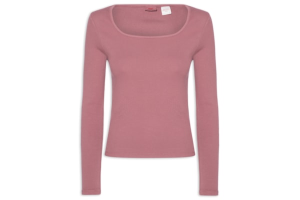 Blusa Feminina Essential Sqrd Neck Long Sleeve - Vermelho