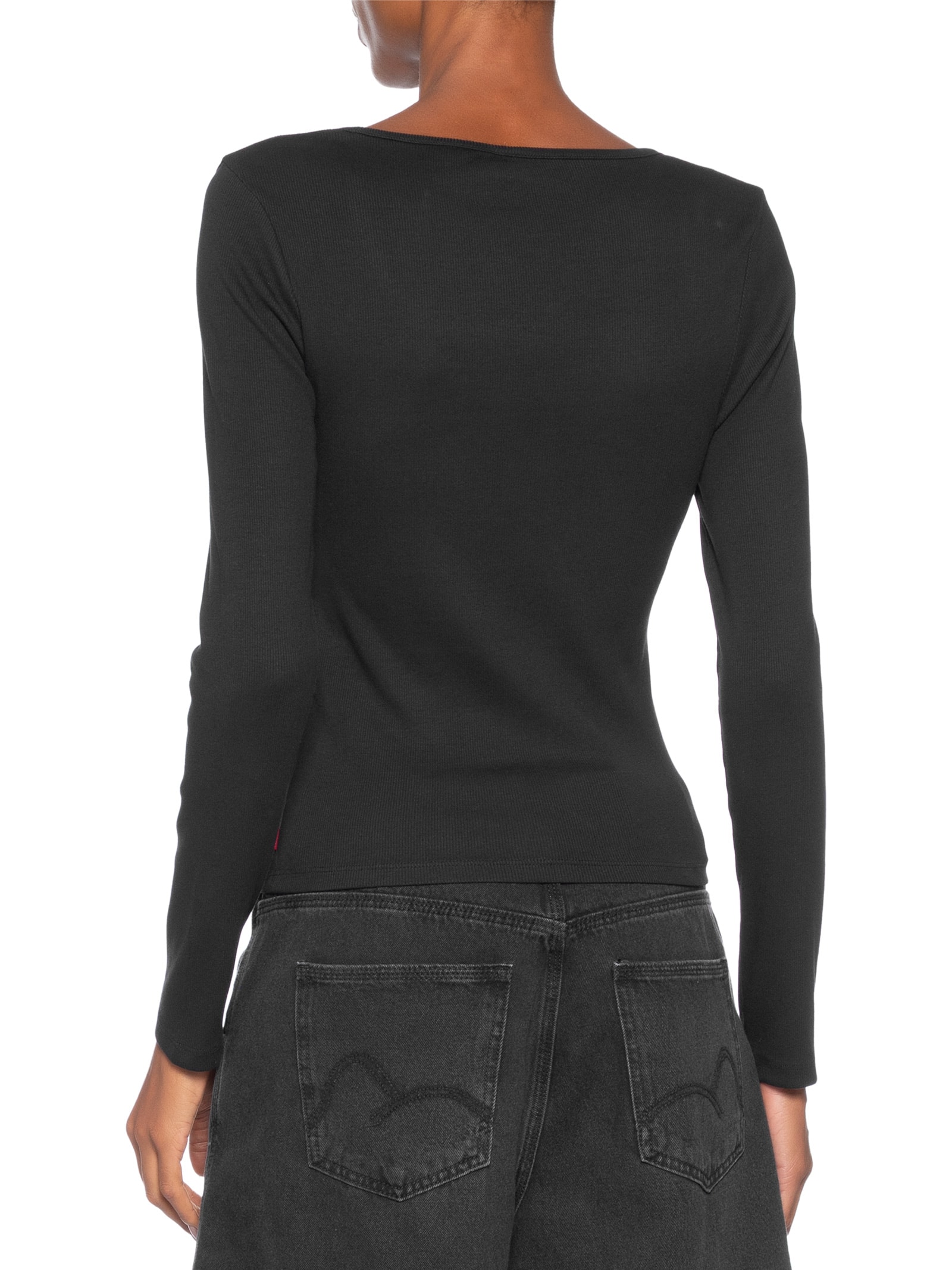 Blusa Feminina Essential Square Neck Manga Longa Preto Levi's