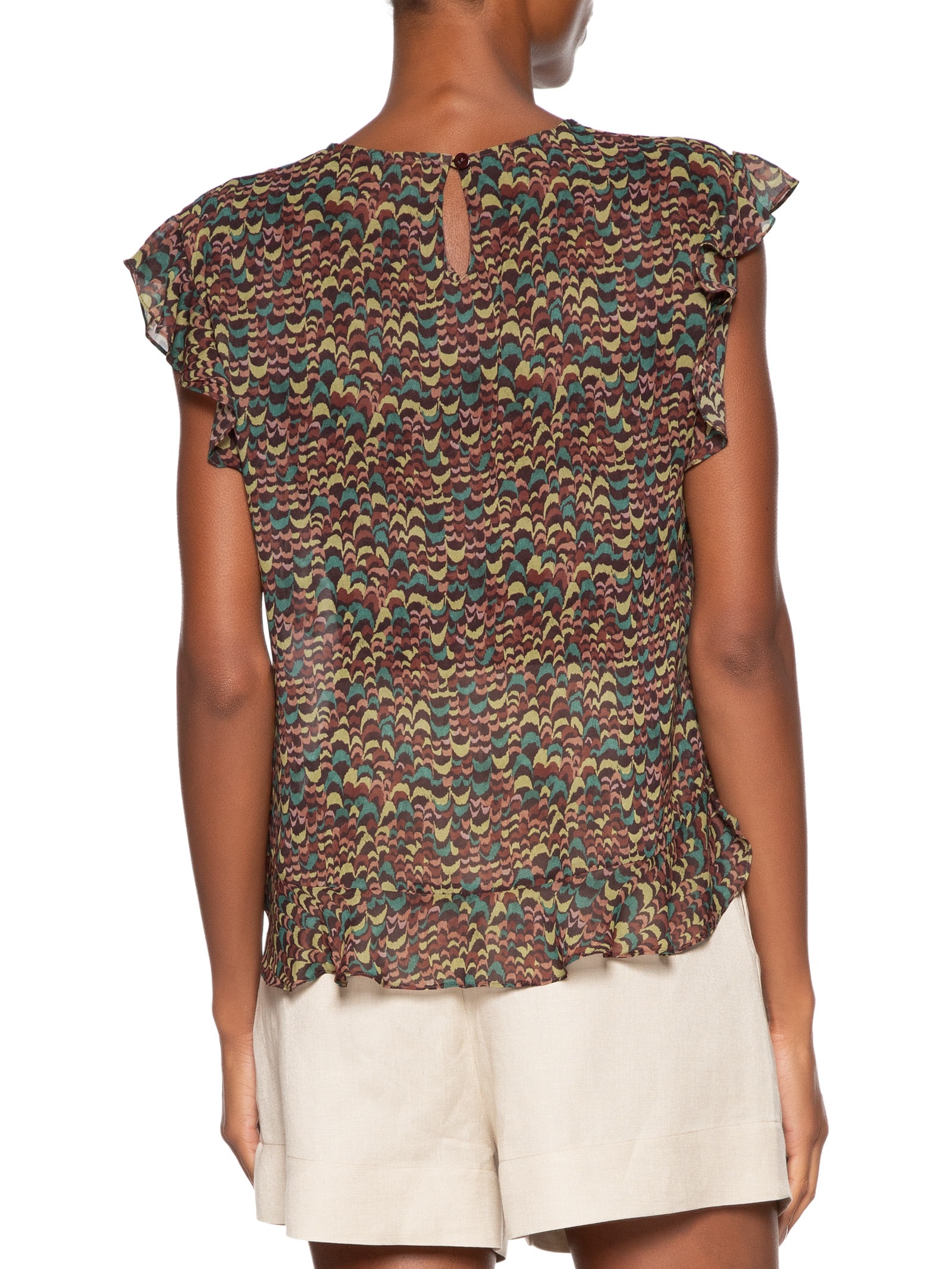 Blusa Feminina Est Fig Fly Atlântico Verde Animale