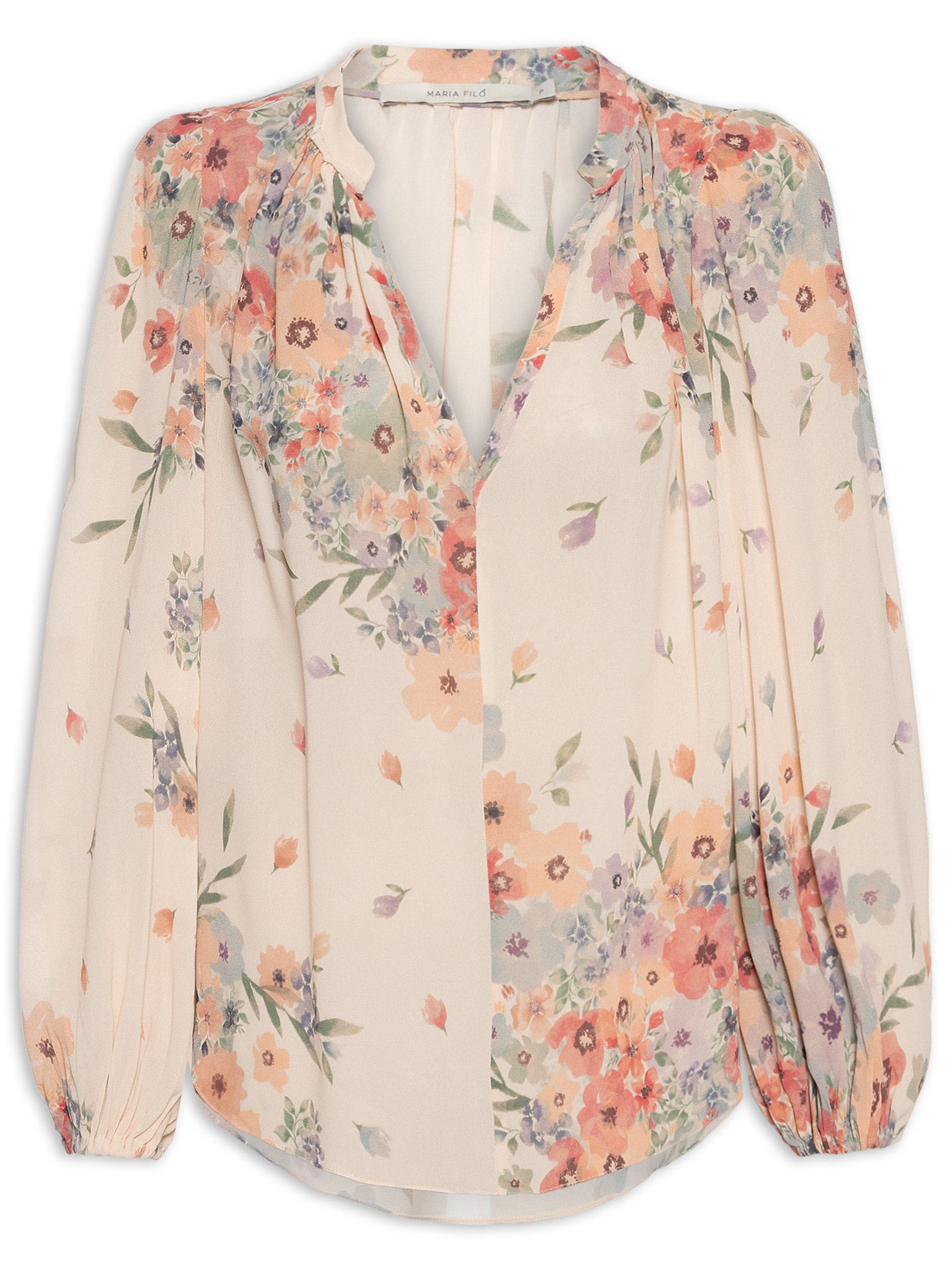 Blusa Feminina Estampa Allure Bege Maria Filó