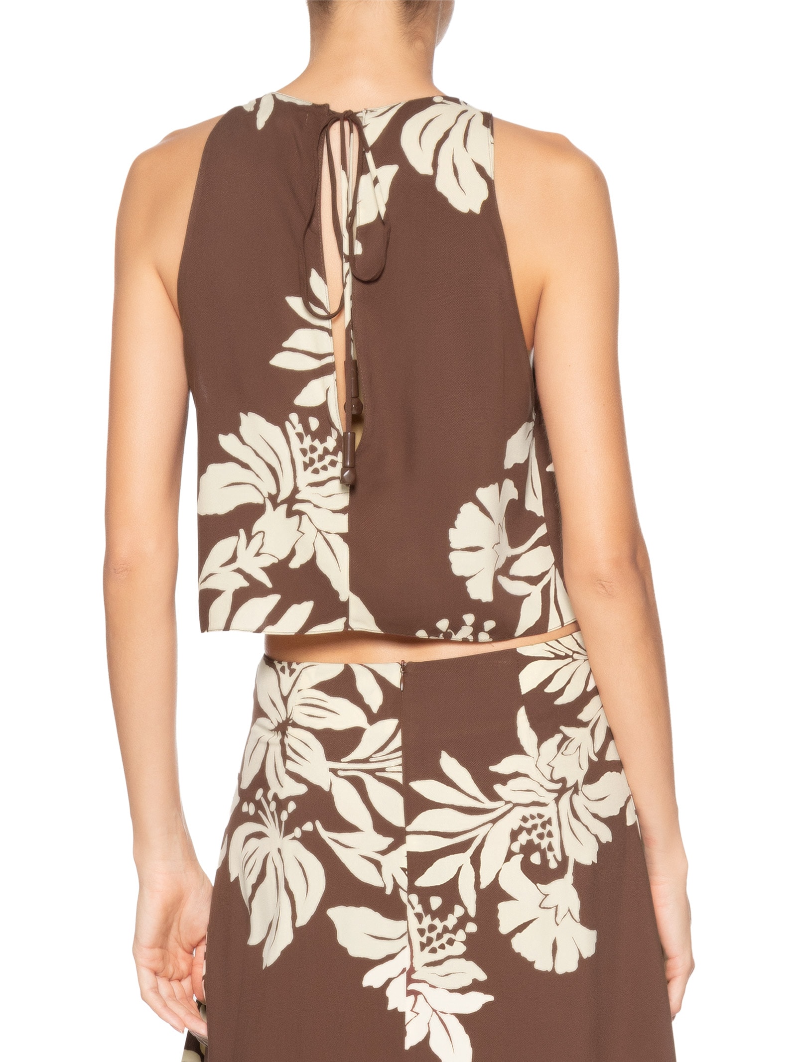 Blusa Feminina Estampa Bela Flor Marrom Dress To