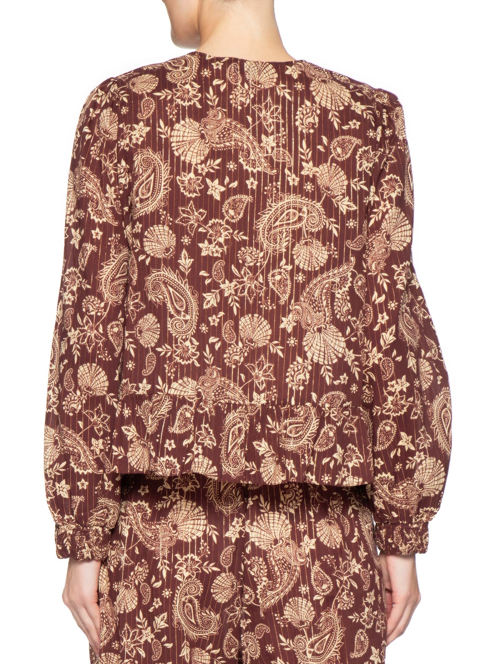 Blusa Feminina Estampa Coral Marrom Dress To