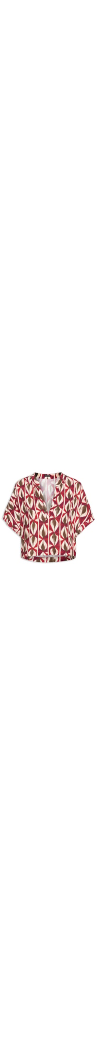 Blusa Feminina Estampa Hojas - Vermelho