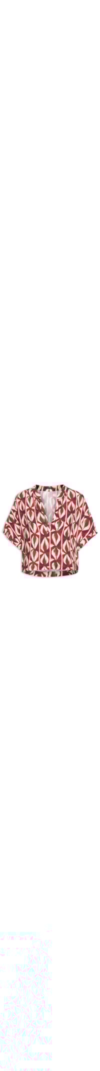 Blusa Feminina Estampa Hojas - Vermelho