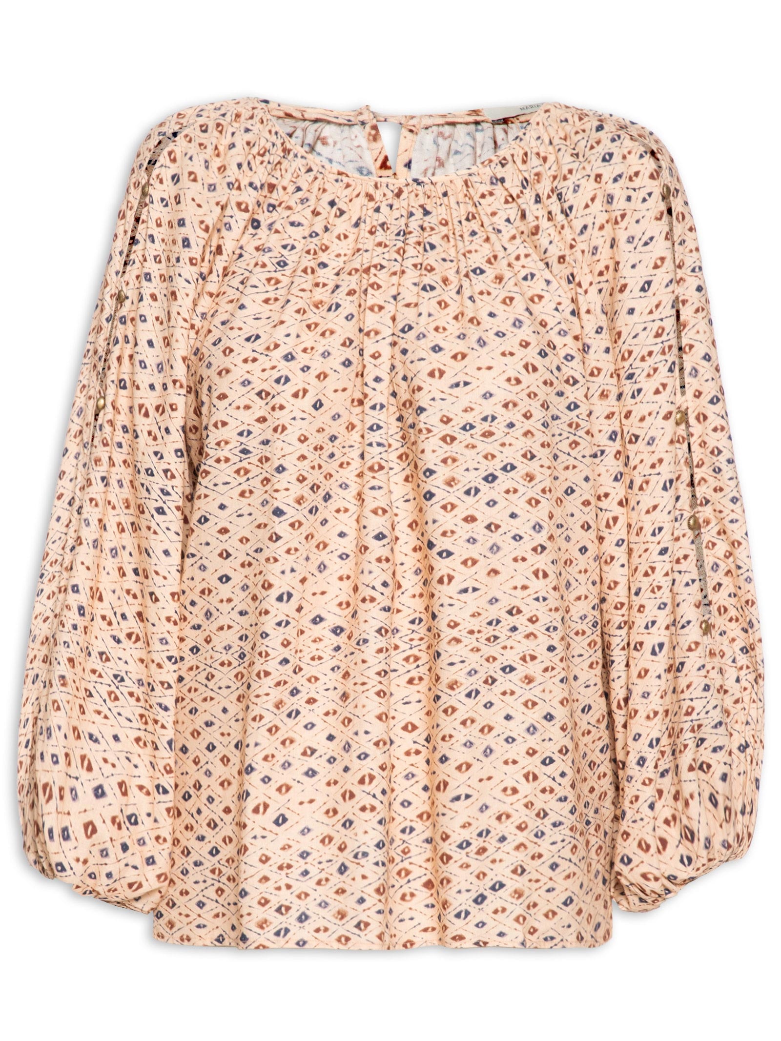 Blusa Feminina Estampa Ink Bege Maria Filó