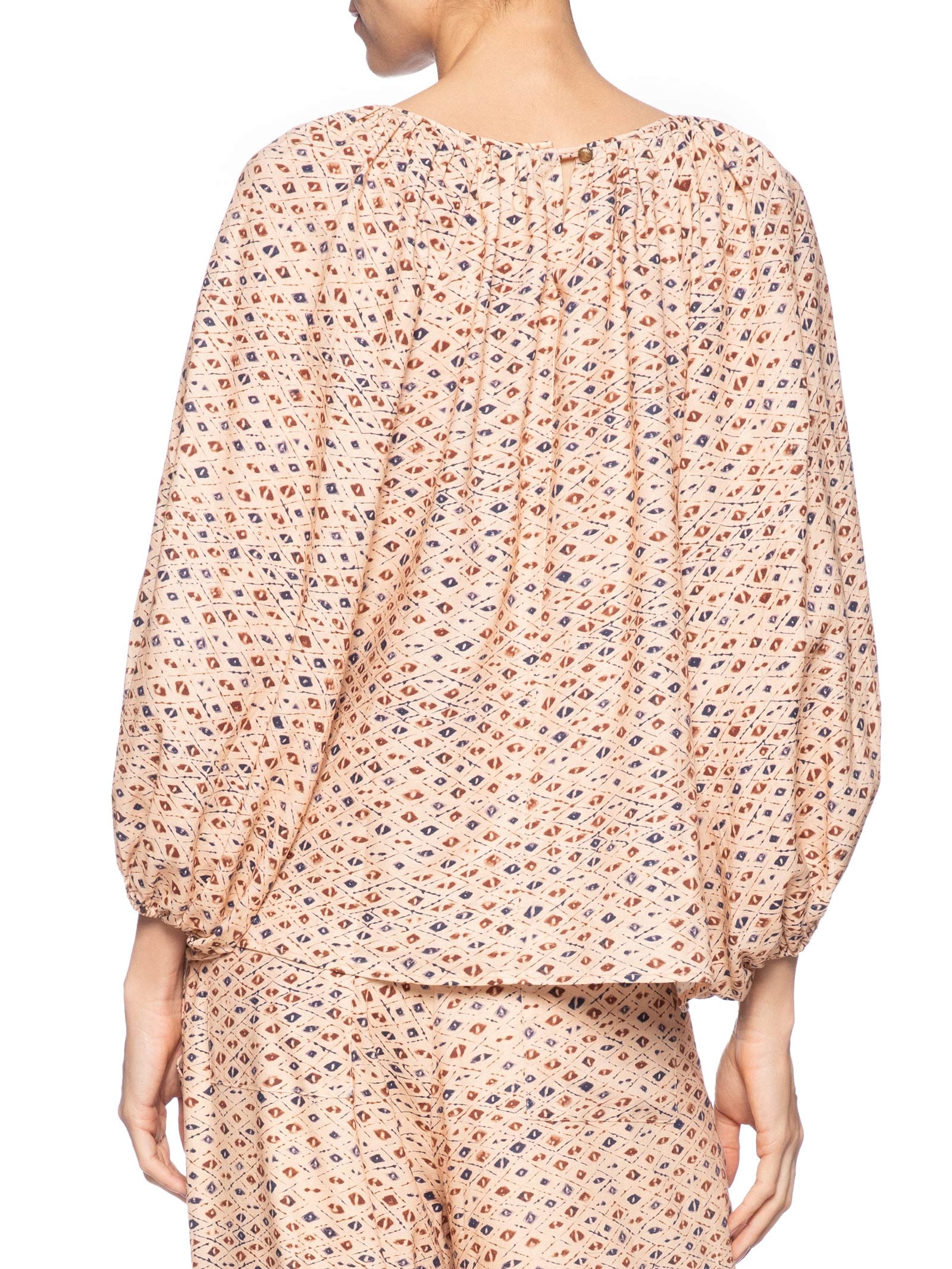 Blusa Feminina Estampa Ink Bege Maria Filó