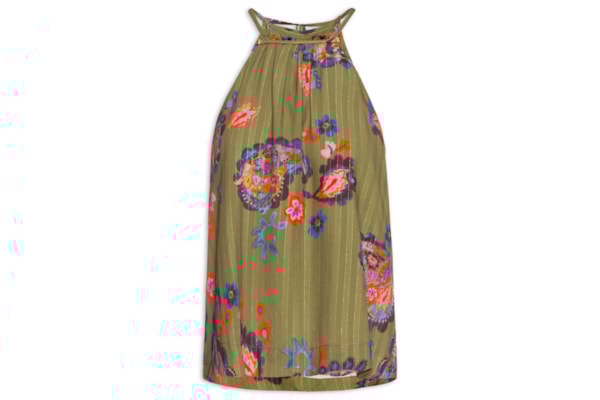 Blusa Feminina Estampa Paisley Acqua - Verde