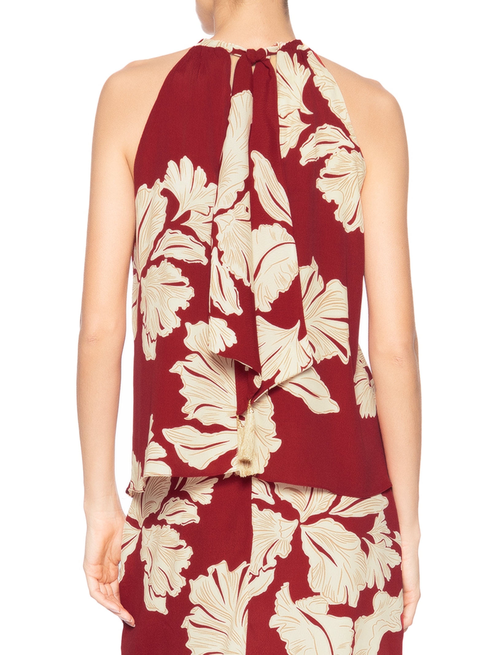 Blusa Feminina Estampa Pétala Vermelho Dress To