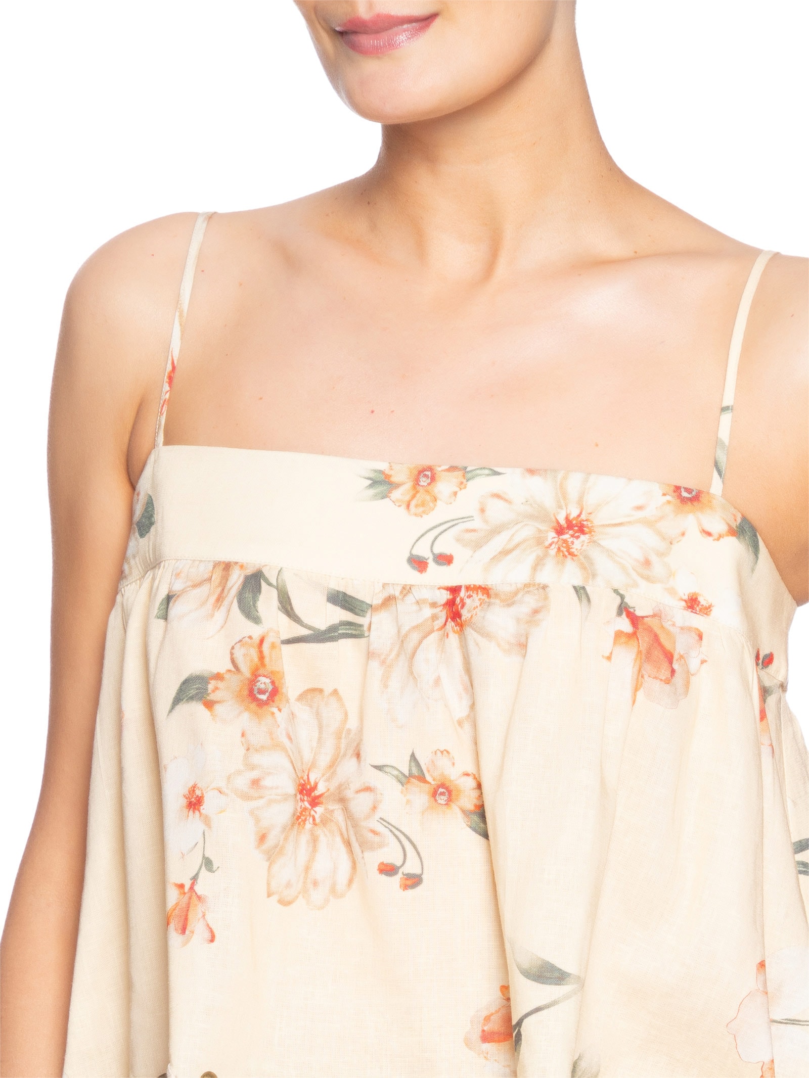 Blusa Feminina Estampa Poppy Amarelo Maria Filó