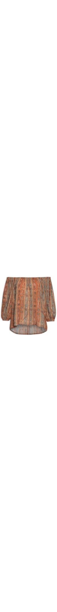 Blusa Feminina Estampa Tapestry - Marrom