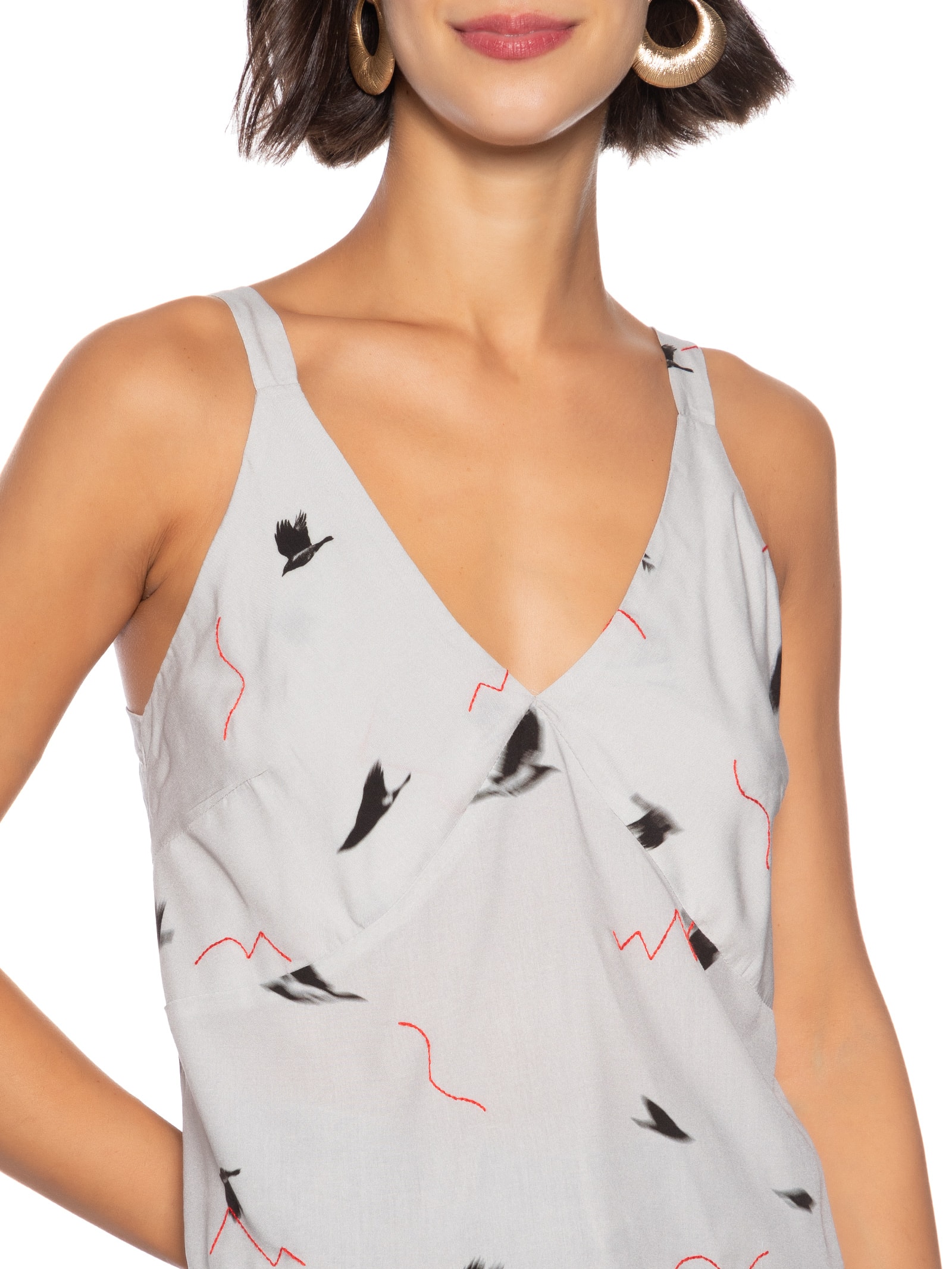 Blusa Feminina Estampa Veloz Cinza Cantão