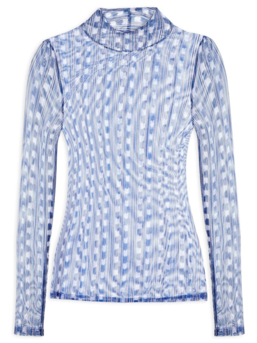 Blusa Feminina Estampada – Azul