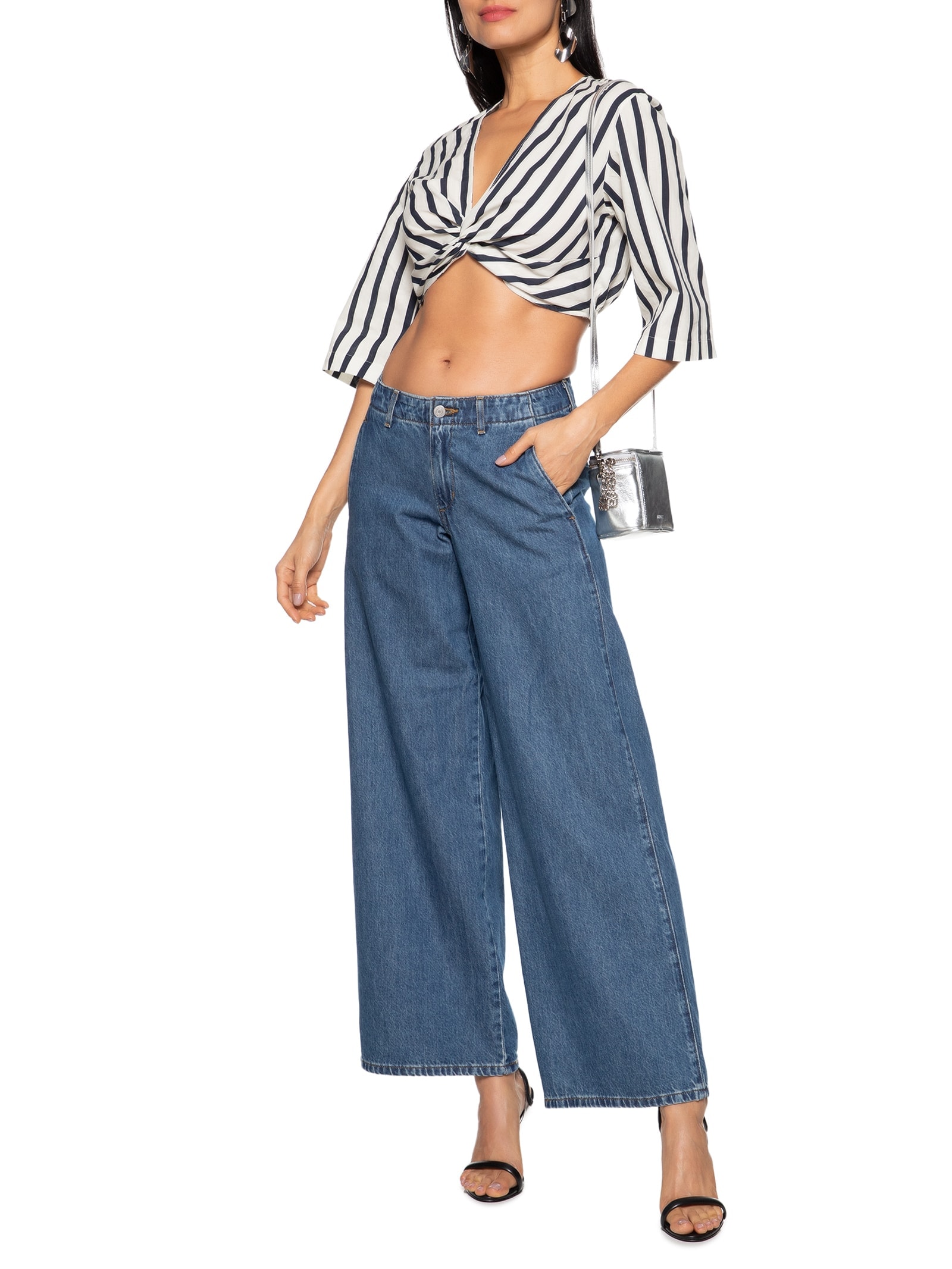 Blusa Feminina Estampada Azul Colcci