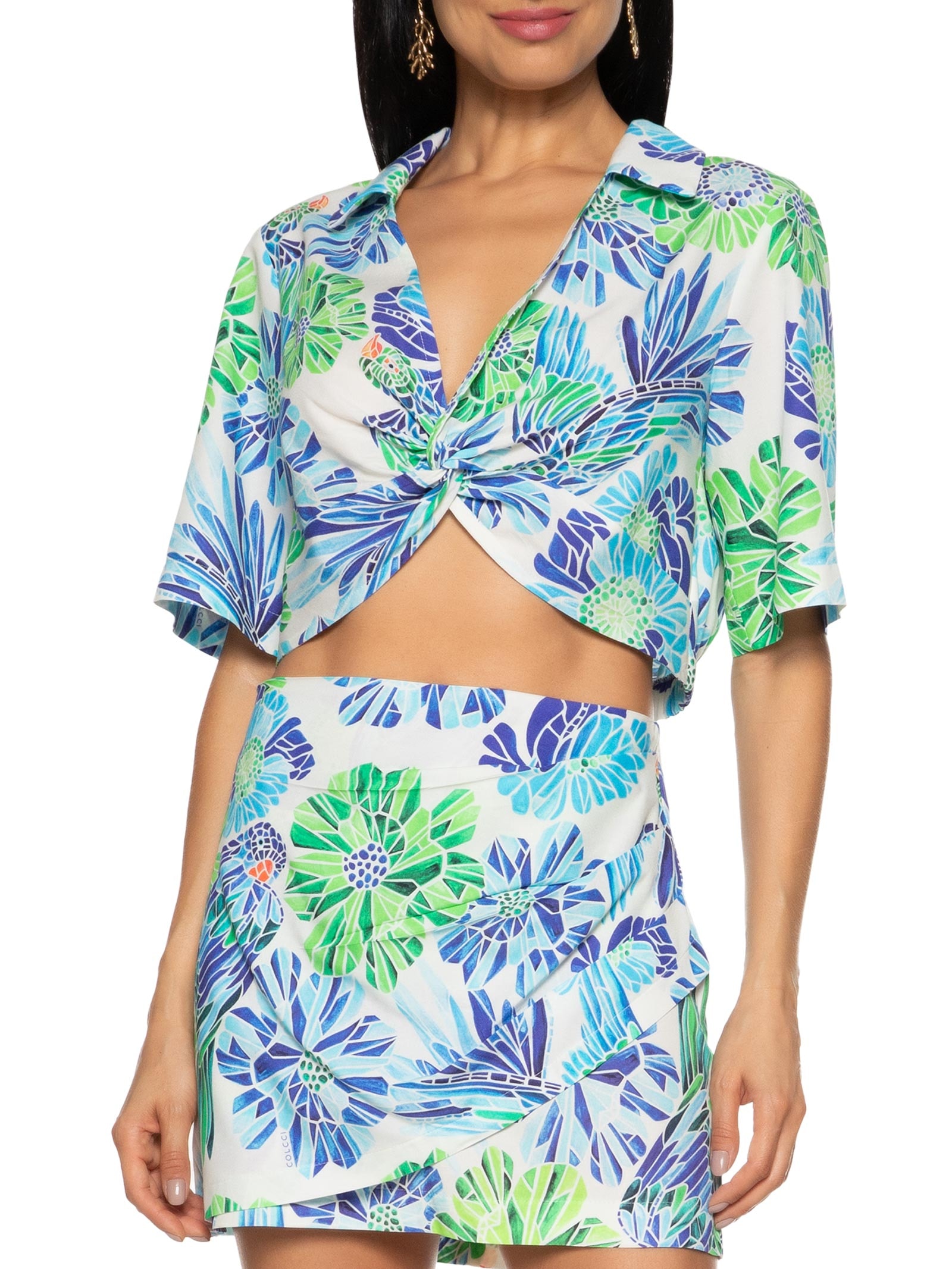 Colcci Blusa Feminina Estampada Branco