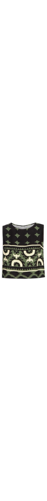 Blusa Feminina Estampada Catalina - Preto