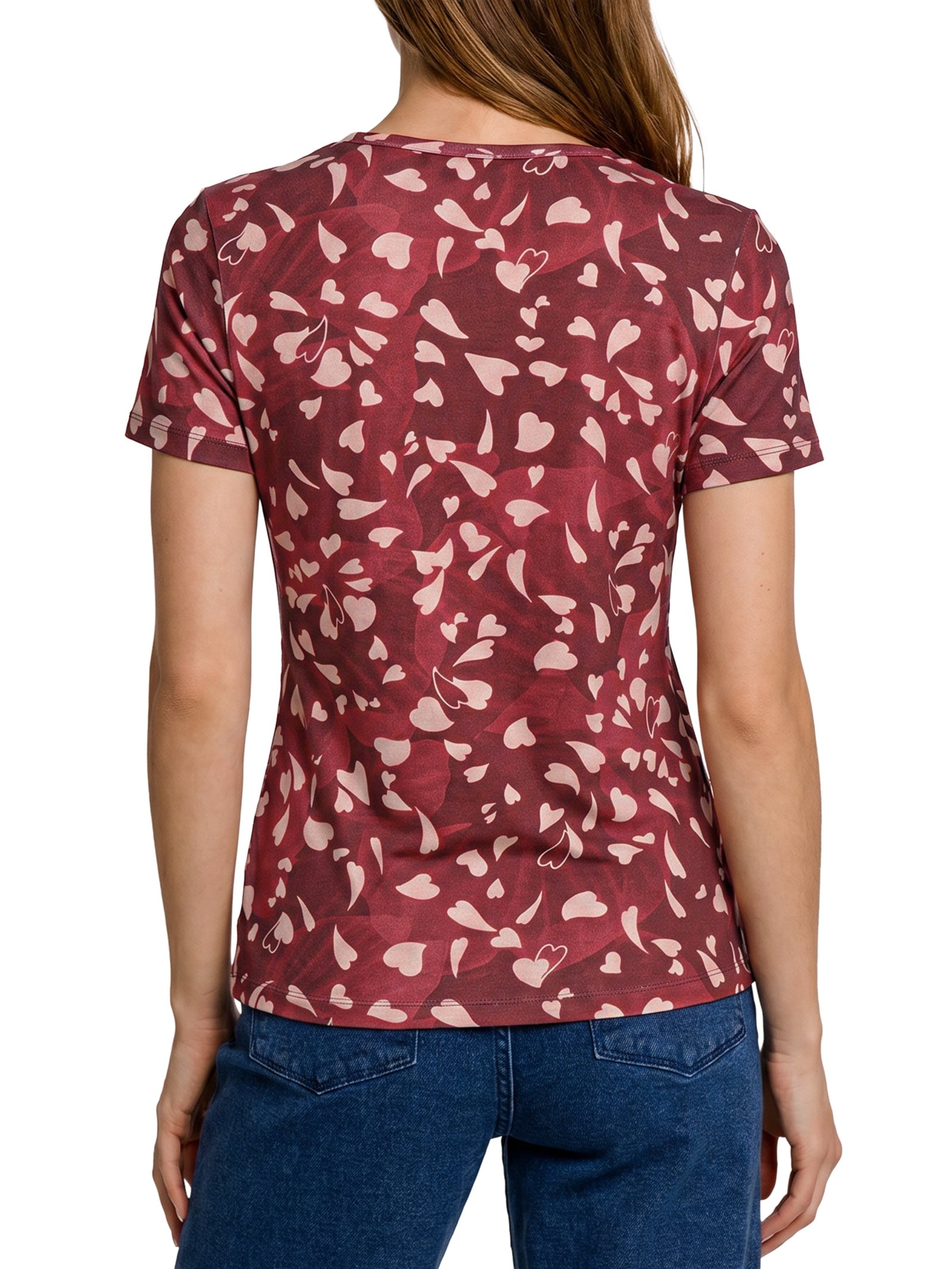Blusa Feminina Estampada De Mangas Curtas Vermelho Lez A Lez